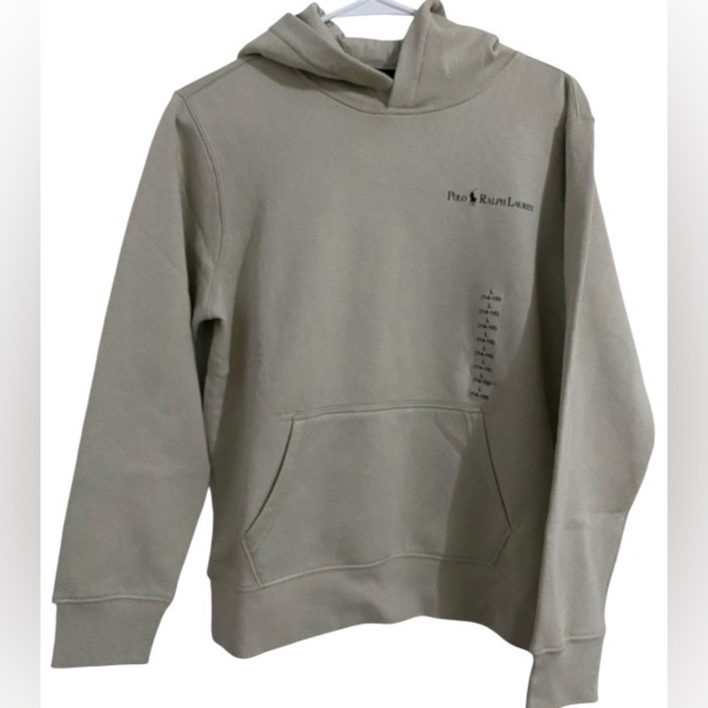 New- Polo Ralph Lauren Logo Fleece Pullover Hoodie Boys L(14-16) - Picture 3 of 8